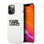 ���� ��� iPhone 13 Pro Karl Lagerfeld Hard Case Stack Logo Back (White -  KLHCP13LSLKLWH)