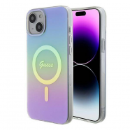 ���� ��� iPhone 15 Pro Guess Iridescent Magsafe Case (Rainbow ��� � GUHMP15LHITSU)