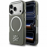 ���� ��� iPhone 17 Pro Max Karl Lagerfeld IML KL Script Logo MagSafe (����� - KLHMP17X5HSKMEDK)