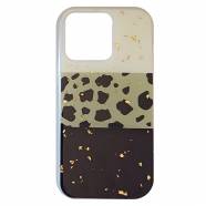 ���� ��� iPhone 13 Pro Gold Glam Leopard Print