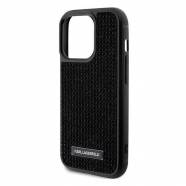 ���� ��� iPhone 15 Karl Lagerfeld Rhinestones Metal Plate Logo Collection (����� - KLHCP15SHDSPLK)